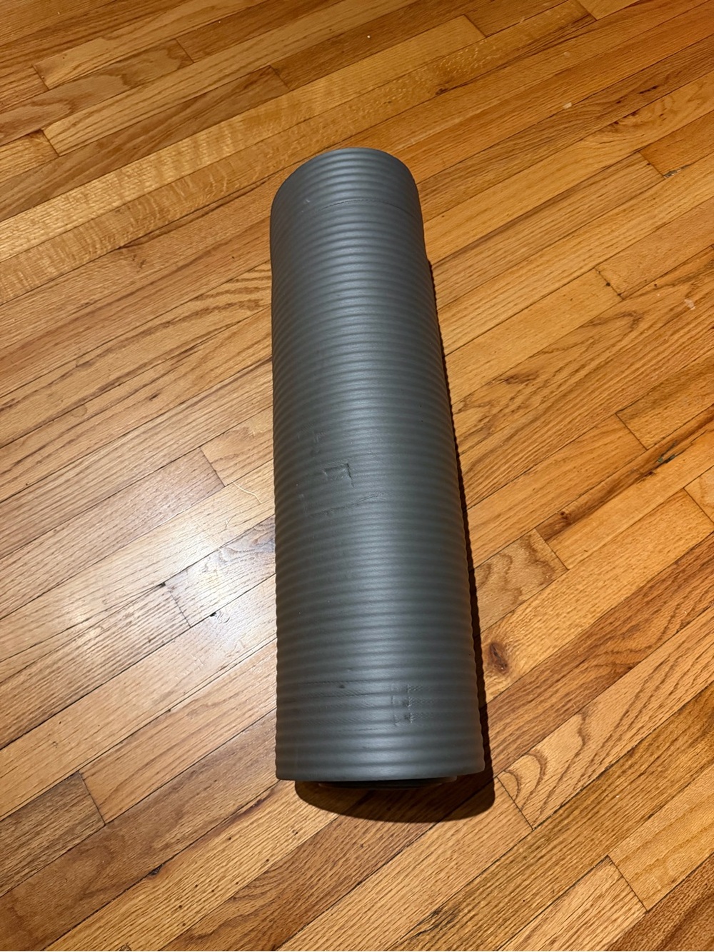 Yoga mat Gray Foam sport athletic gym active health wellness workout